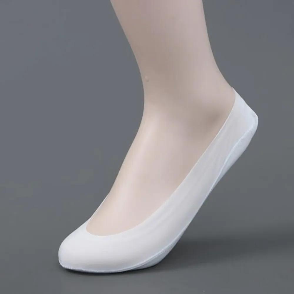 With Market Non-slip Flat Shoes Stocking Footies (See-through White)