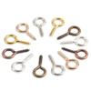 200pcs Small Tiny Mini Eye Pins Eyepins Hooks Eyelets Screw Threaded Gold Color Clasps Hooks Jewelry Findings For Making DIY