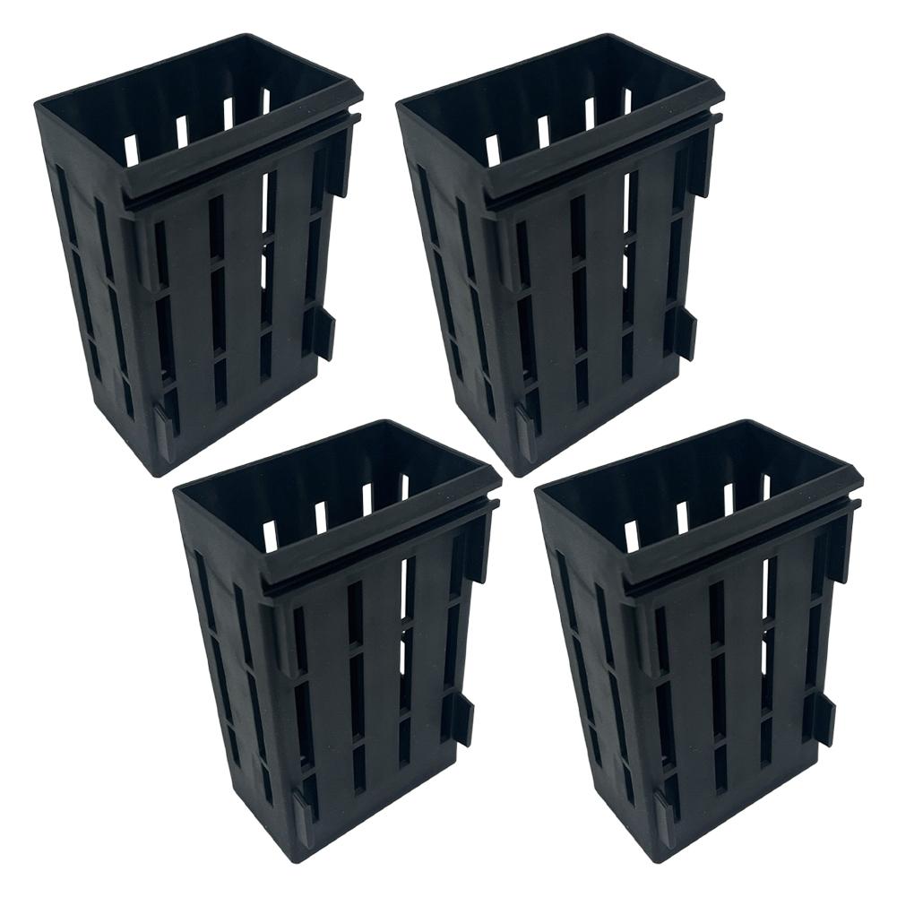 

4Pcs Wall-Mounted Plant Basket Fish Tank Aquarium Plant Holder For Fish Tank Aquaponic Plants Cultivation Home Decoration чёрный