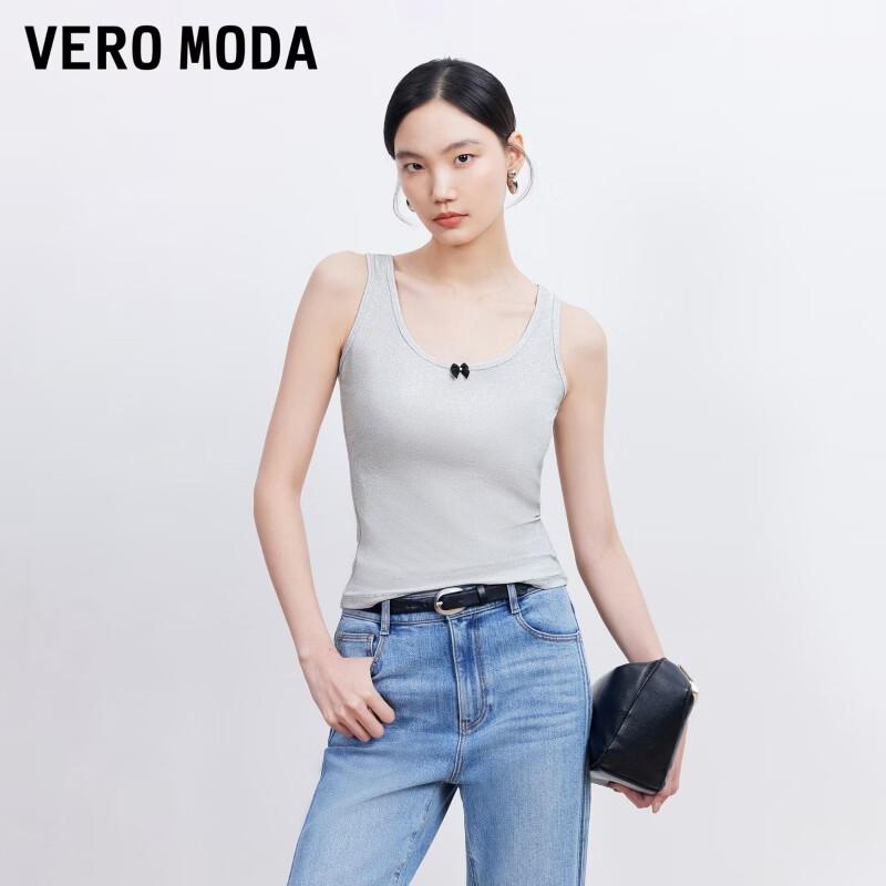 VEROMODA Women s Sleeveless U-Neck Bowknot Top XL