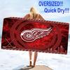 Detroit Red Wings Print Beach Towel, Large Soft Quick Dry Towel for Beach Camping Swimming
