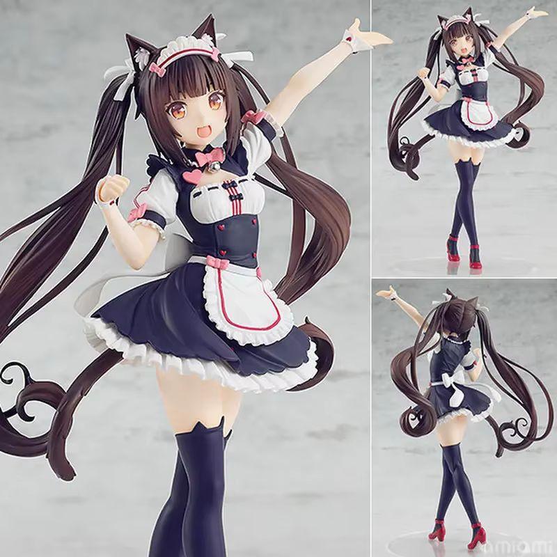 Nekopara Chocola Vanilla Figurine Cute Cat Maid Anime Character Models Kawaii Garage Statue Desktop Ornaments Gift For Anime Fan