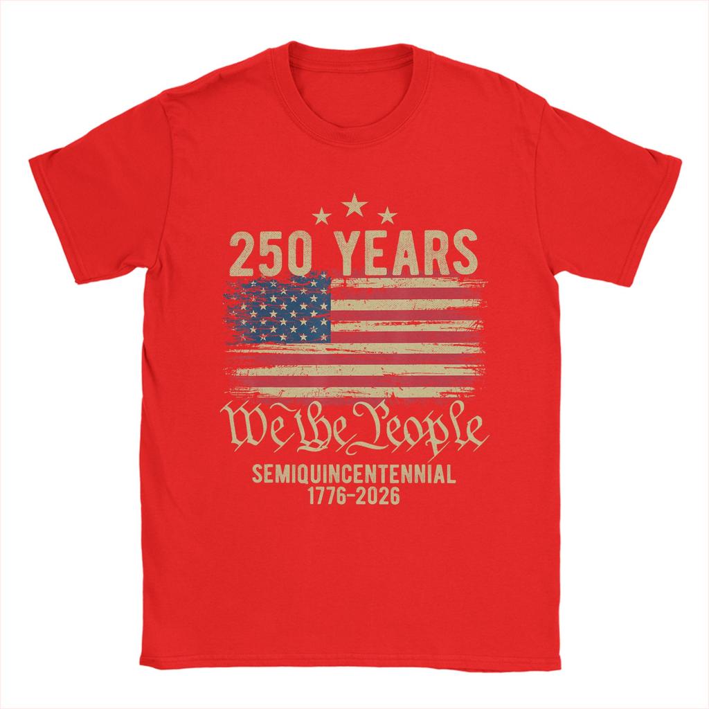 Years American Flag Th Anniversary USA TShirt Beach  100 Cotton TShirts For Unisex Harajuku Design Tshirt Short Sleeve Clothes