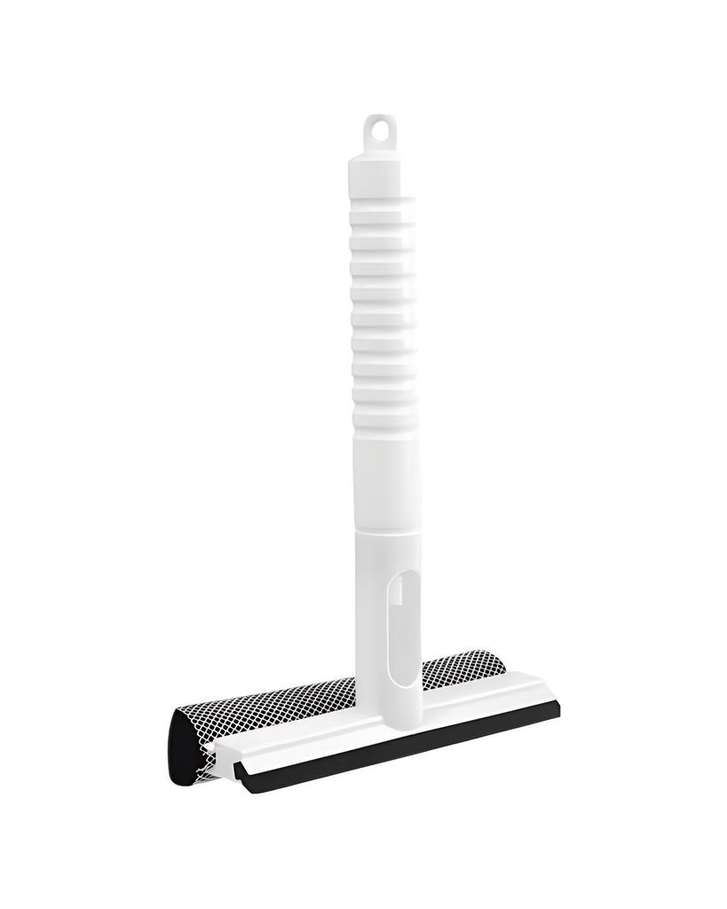 Window Glass Squeegee with Water Spray Non-Slip Handle Design Hanging Storage Multifunctional 3-in-1 Cleaner