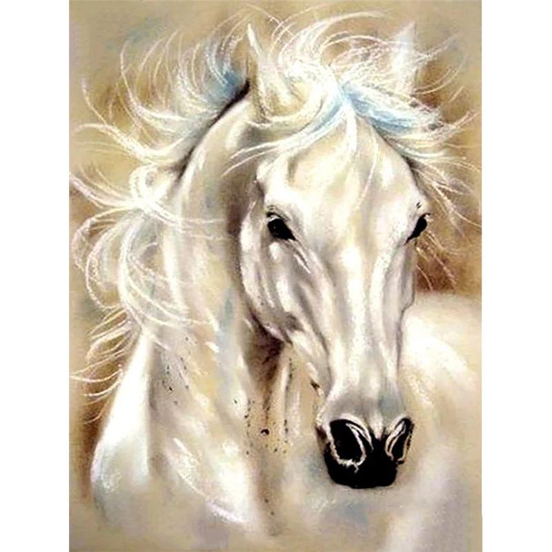 Diamond Painting Horse Full Round Diamond Embroidery Animals Picture 5D Diy Mosaic Rhinestone Home Decoration