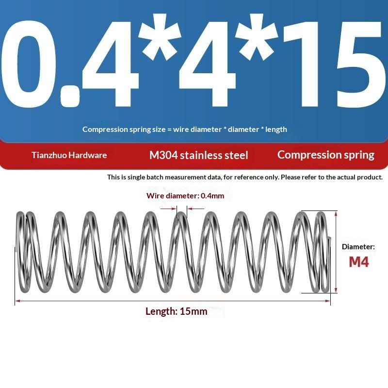 Spring Steel Pressure Return Spring Assortment 0.3/0.4mm Wire Dia 5-20mm Length for Hobbyist Craft Making Projects