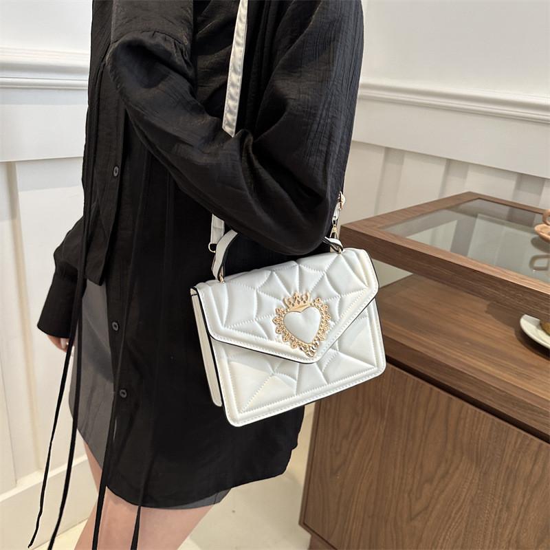 Stylish Pu Chain Shoulder Bag For Women Chic Vintage Small Square Crossbody Purse