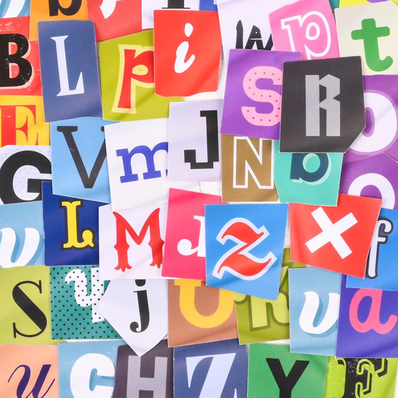 Children's Cartoon Self-Adhesive Letter Stickers: DIY Journal & Phone Case Decoration