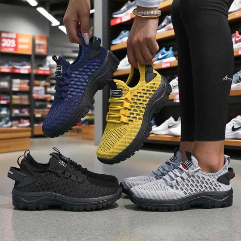 Damen Freizeit-Sneaker Mesh Atmungsaktiv Hochwertige Laufschuhe Trendige Leichte Bequeme Schnürschuhe Tenis Sportsneaker