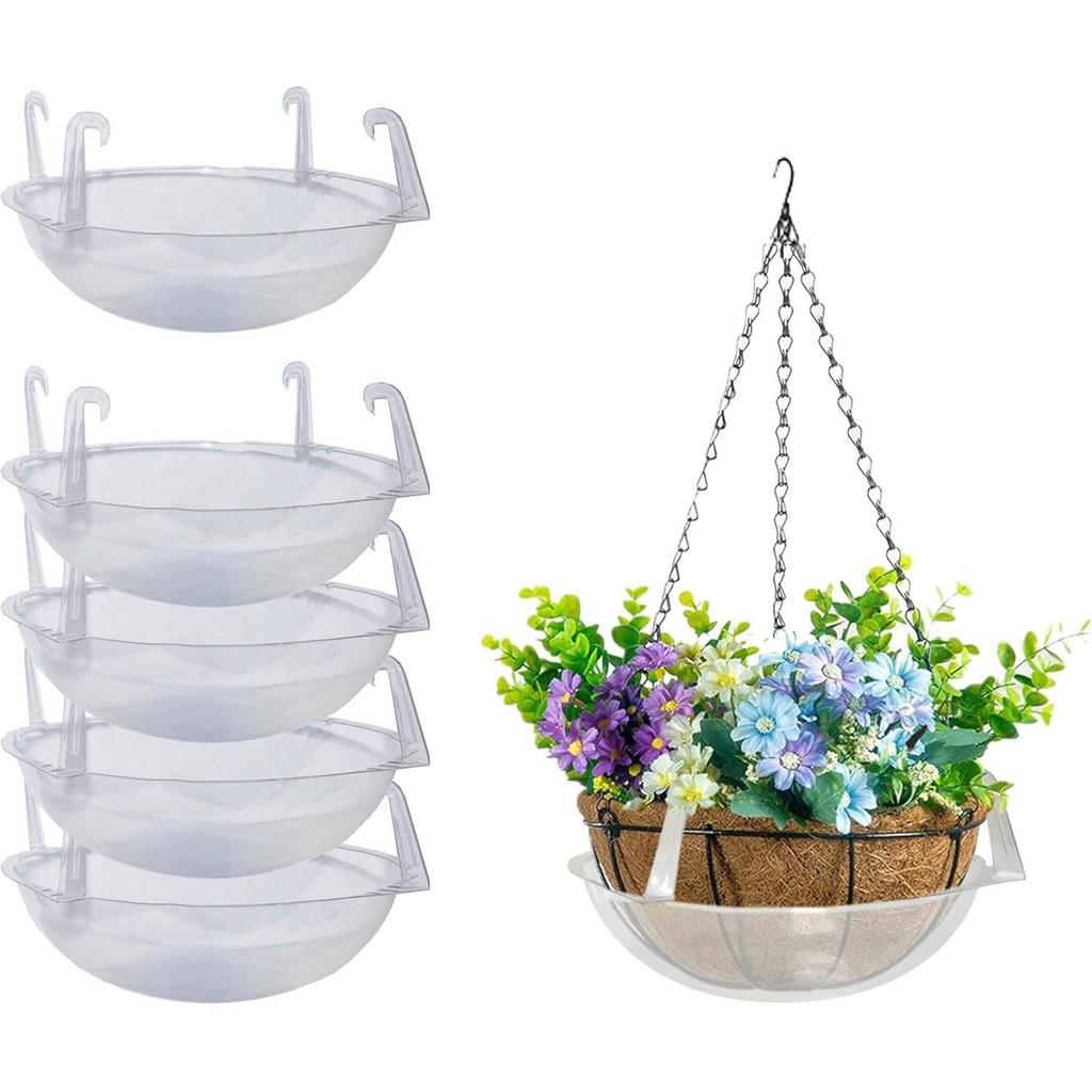 Round Plant Pot Stand With Hide Water Drainage Shatterproofed Plastic Hanging Tray Gardening Accessory