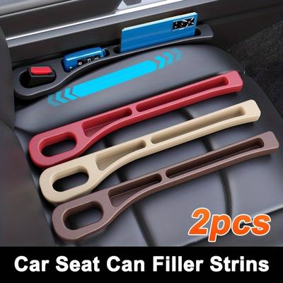 2Pcs Universal Car Seat Gap Plug Strips: Double Slot Design for Organizing Keys, Phones, Cards, Coins & More - Leak Proof and Made of PC Material