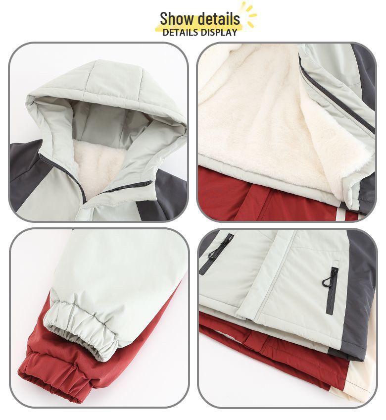 Minecraft Kids' Windproof Fleece Jacket – Unisex Autumn/Winter, Warm & Stylish Windbreaker