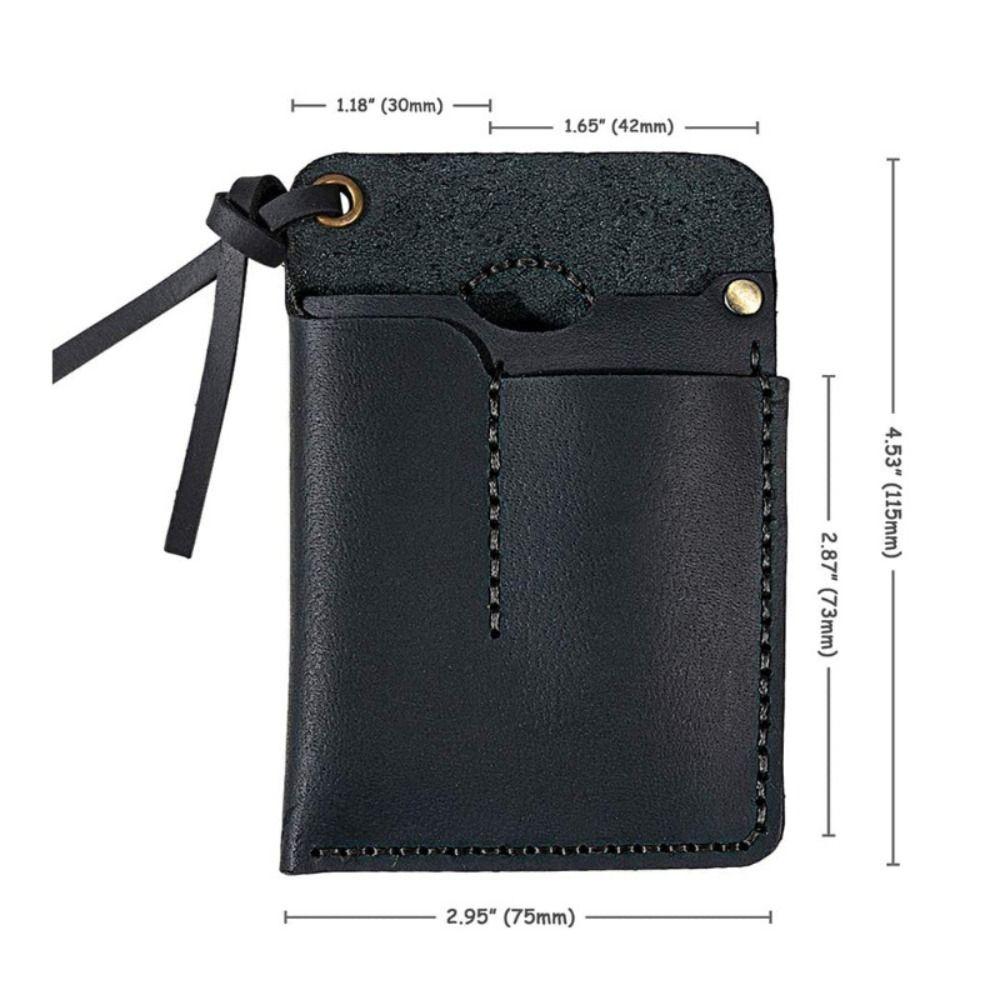 Genuine Leather Leather EDC Organizer Black/Brown Belt Clip Outdoor Tool Pouch Multifunctional 3 Pockets EDC Pouch Pocket