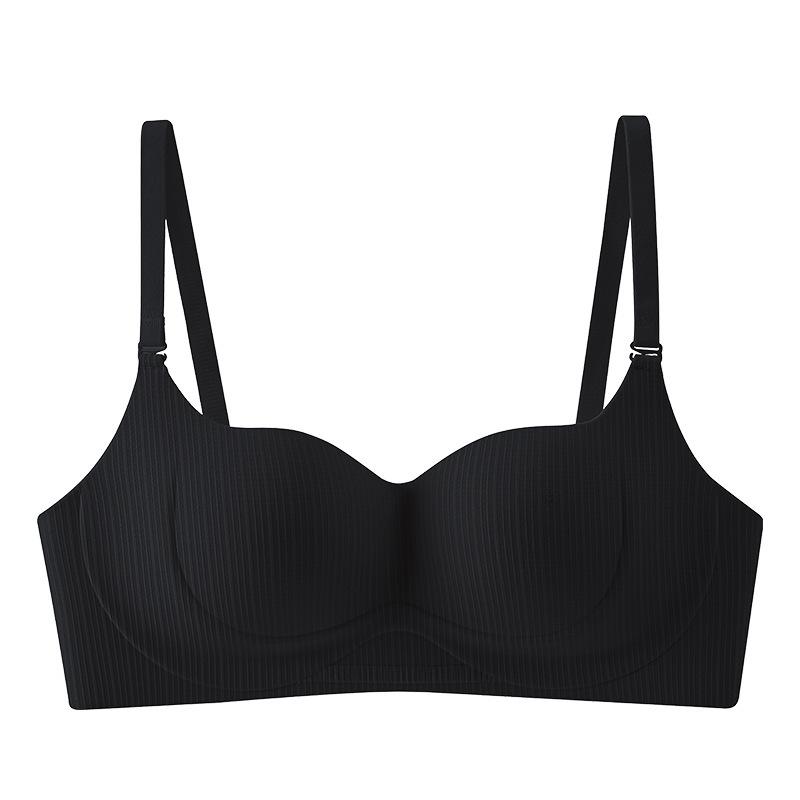Traceless steel rim underwear women's lift gathers small breasts show large breasts integrated shell cup comfortable bra cover