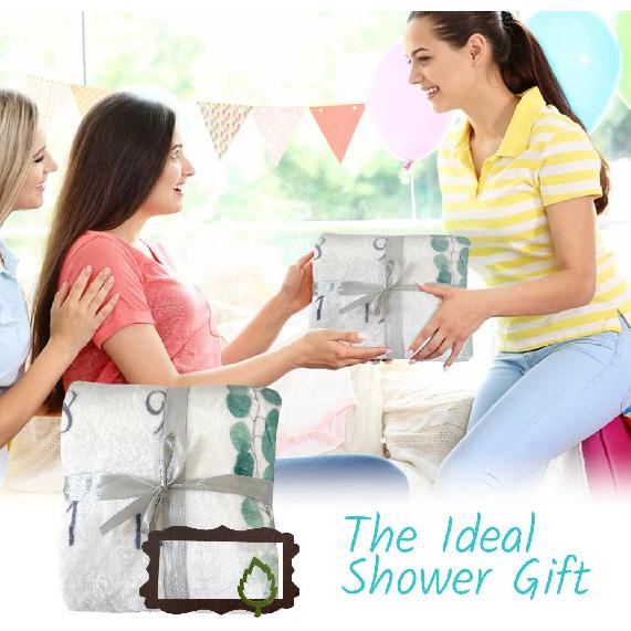 Twins Baby Milestone Blanket for Boys & Girls, Premium Flannel Photography Background Prop Blankets, Neutral Boho Floral…