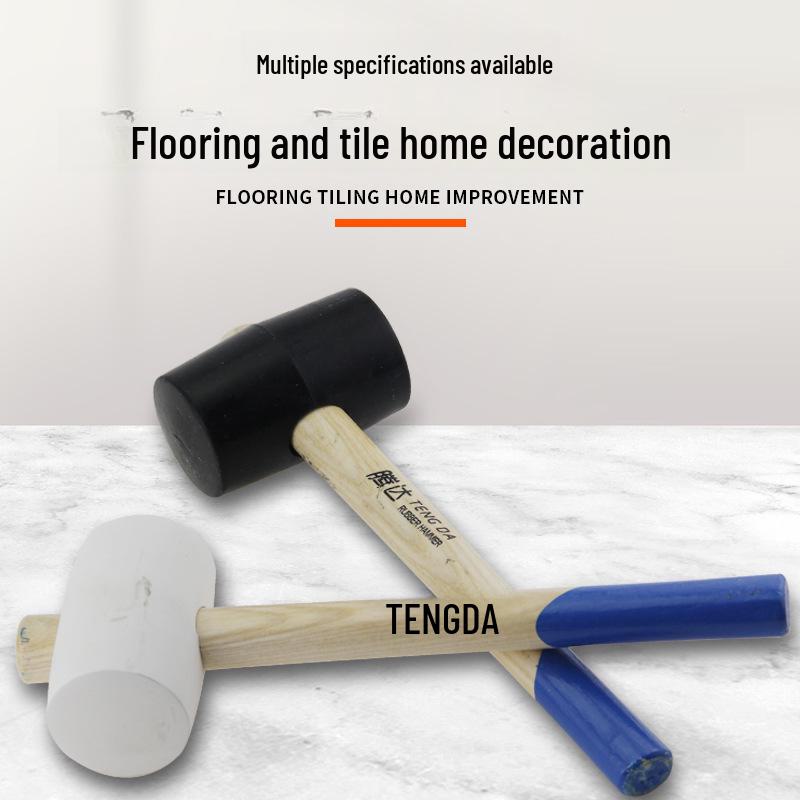 

Tengda Solid Wood Handle Rubber Hammer for Tile Installation and Decoration