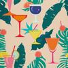 Tessuti Decorativi da Esterno Oxford - Motivo Cocktail | Dx8327