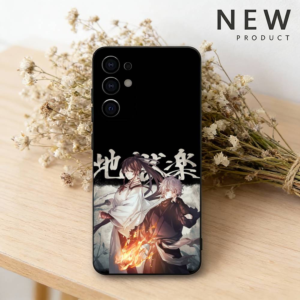 HOT Hell's Anime Paradise Phone Case For Samsung S26,25,24,23,22,30,21,10,9,Ultra,Plus,Lite Black Soft Case