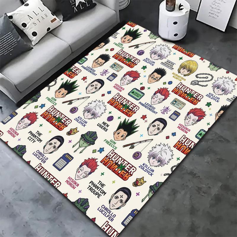Tappeto Hunter X Hunter per Soggiorno Camera da Letto Casa Decorazione Divano Gioco Bambini Tappetino Antiscivolo per Pavimento