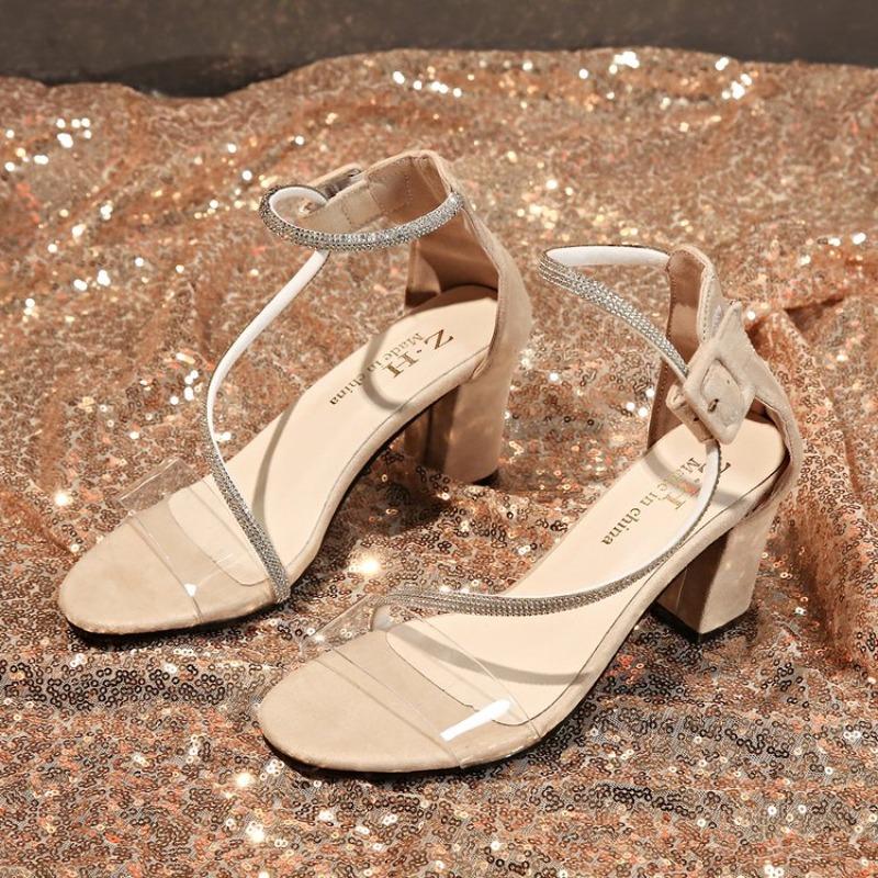 

20255Модные женские туфли Чехол на каблук Женские сандалии Горячая распродажа Ремешок с пряжкой Вечерние сандалии Женские Летние больших размеров Сандалии на каблуке 34 абрикосовый