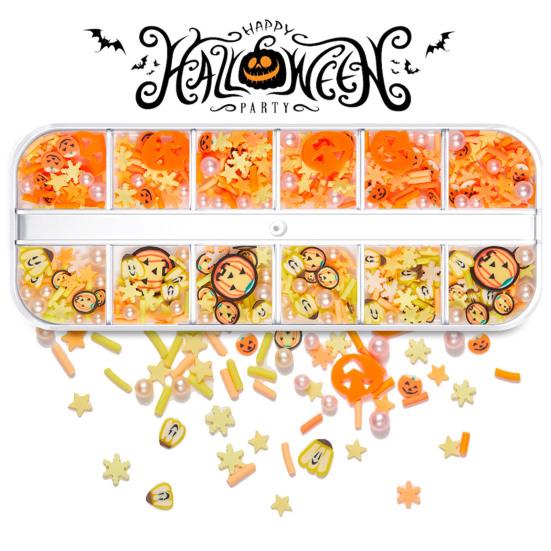 1 Box Nail Sequins Ultra-Thin Bright Color Shiny Visual Effect Enhance Atmosphere Soft Clay Halloween Themed Manicure Ornament Nail Sequins