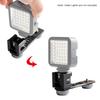 Universal Aluminium Alloy Gimbal Extention Bar Bracket Adapter with 4 Cold Shoe Mount 1 4 Inch Screw Adapter for LED