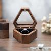 Single Slot Wedding Ring Box Wooden Gift Box Luxury Triangle Shape Box  Jewelry Storage
