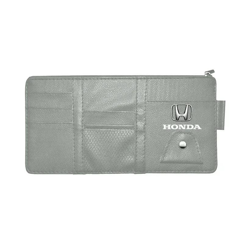 FIT Car New Honda Car Glasses Storage PU Leather Multi-Function Sun Visor Point Organizer Storage Pocket For Honda Fit Jazz Acc