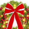50cm Xmas Wreath Artificial Decorative Front Door Hanging Wreath with Light for Holiday Home Decor Type A