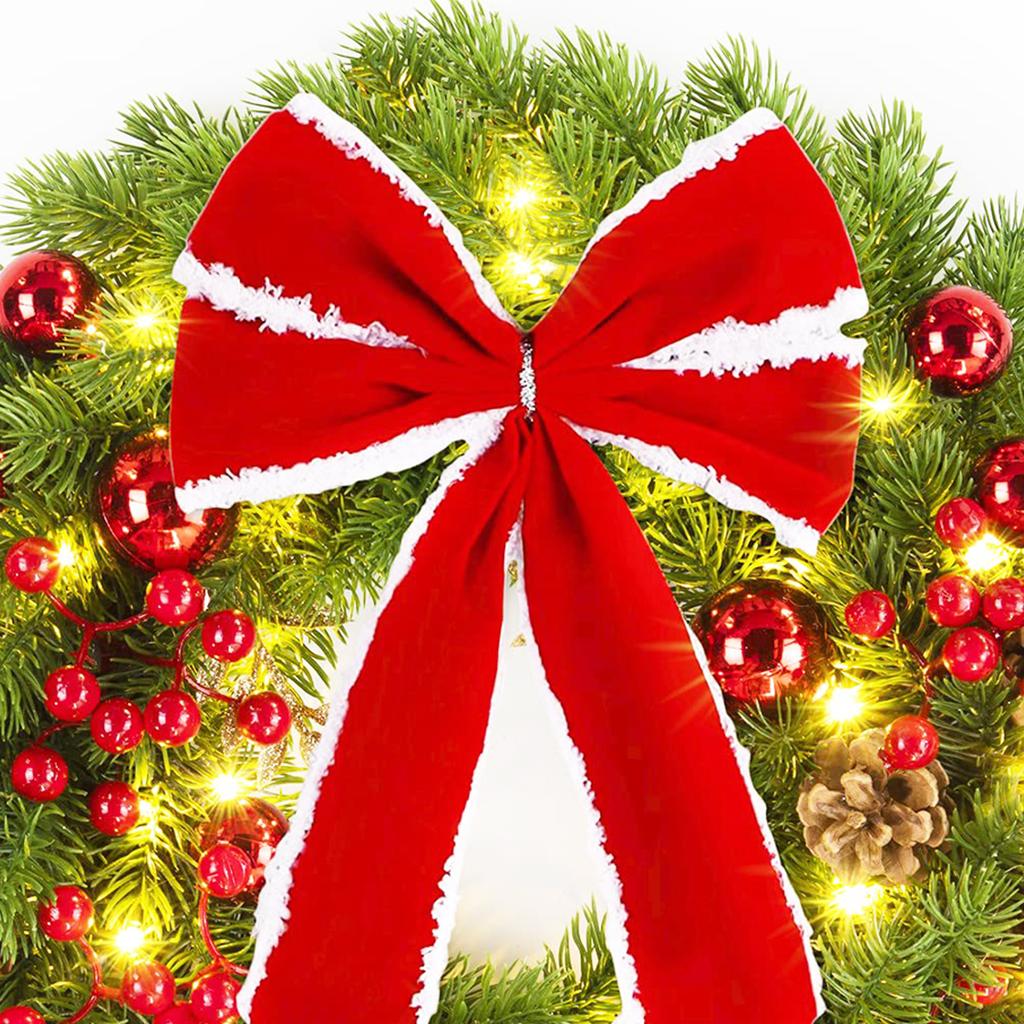 50cm Xmas Wreath Artificial Decorative Front Door Hanging Wreath with Light for Holiday Home Decor Type A