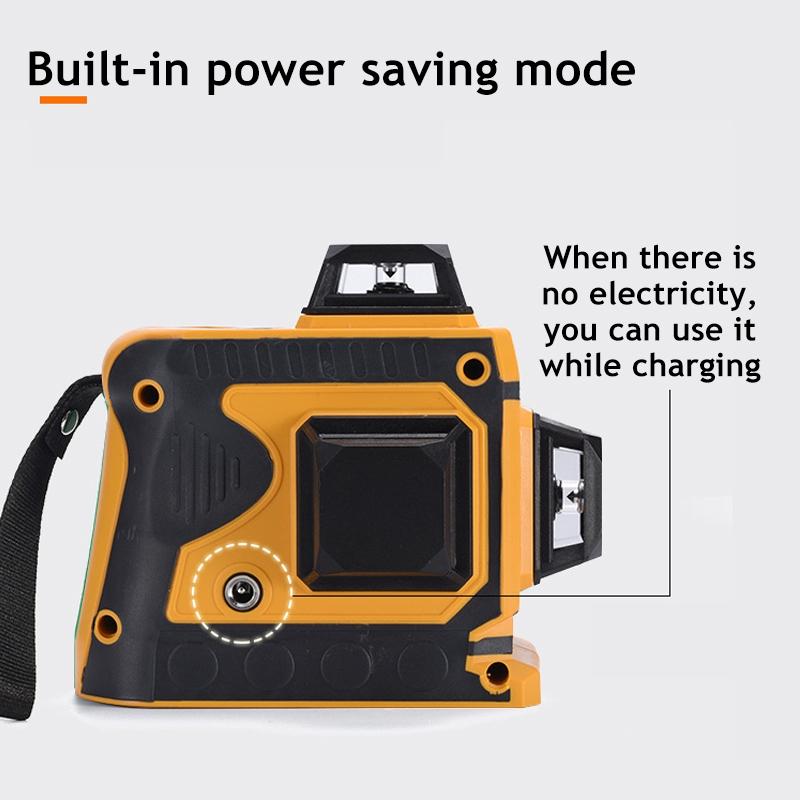 3D 12 Lines Green Cross Line Laser Level 360 Degree Rotation Auto Leveling Horizontal Vertical Laser Beam 532nm