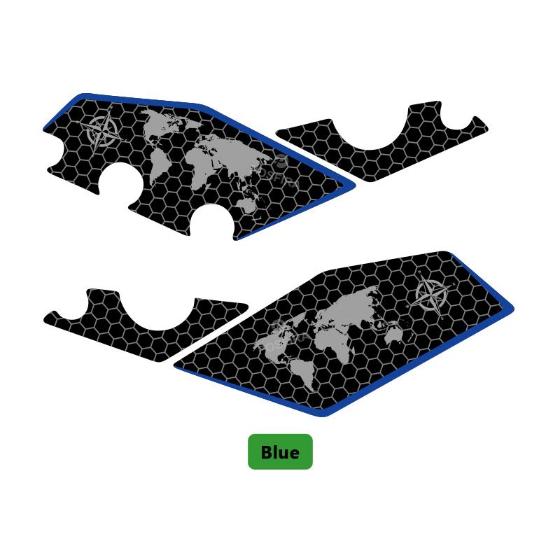 

POSFIRA Motorcycle Footrest Panel Sticker Vinyl Decals for Kawasaki Versys 1000/S/SE 2017-2024 Foot Rest Accessories Versys 1000-Blue