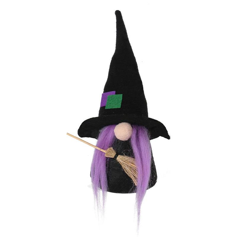 Halloween Decorations: Cute Witch, Bat, Faceless Old Man Doll, Dwarf Figurine, Halloween Party Props