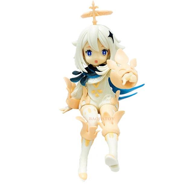 6pcs /Set Genshin Impact Anime Figure Paimon Action Figure Klee /Paimon /Barbatos /Aether /Diluc Ragnvindr /Amber Figurine Doll Toys