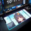 miyu blue archive Mouse Pad RGB Gaming Mousepad Big LED Pad PC Desk Mat Luminous Mouse Pad Large Keyboard Mats Table Rug With