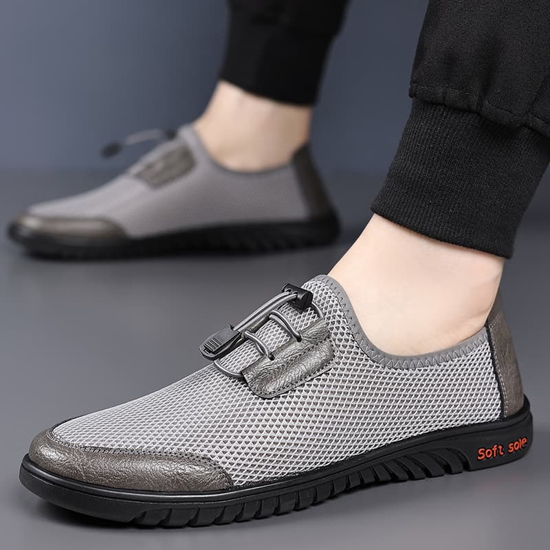 Trendy Brand Men'S Summer Outdoor Casual Shoes Breathable Mesh Sports Shoes Soft Soles Comfortable Versatile Men'S Work Shoes