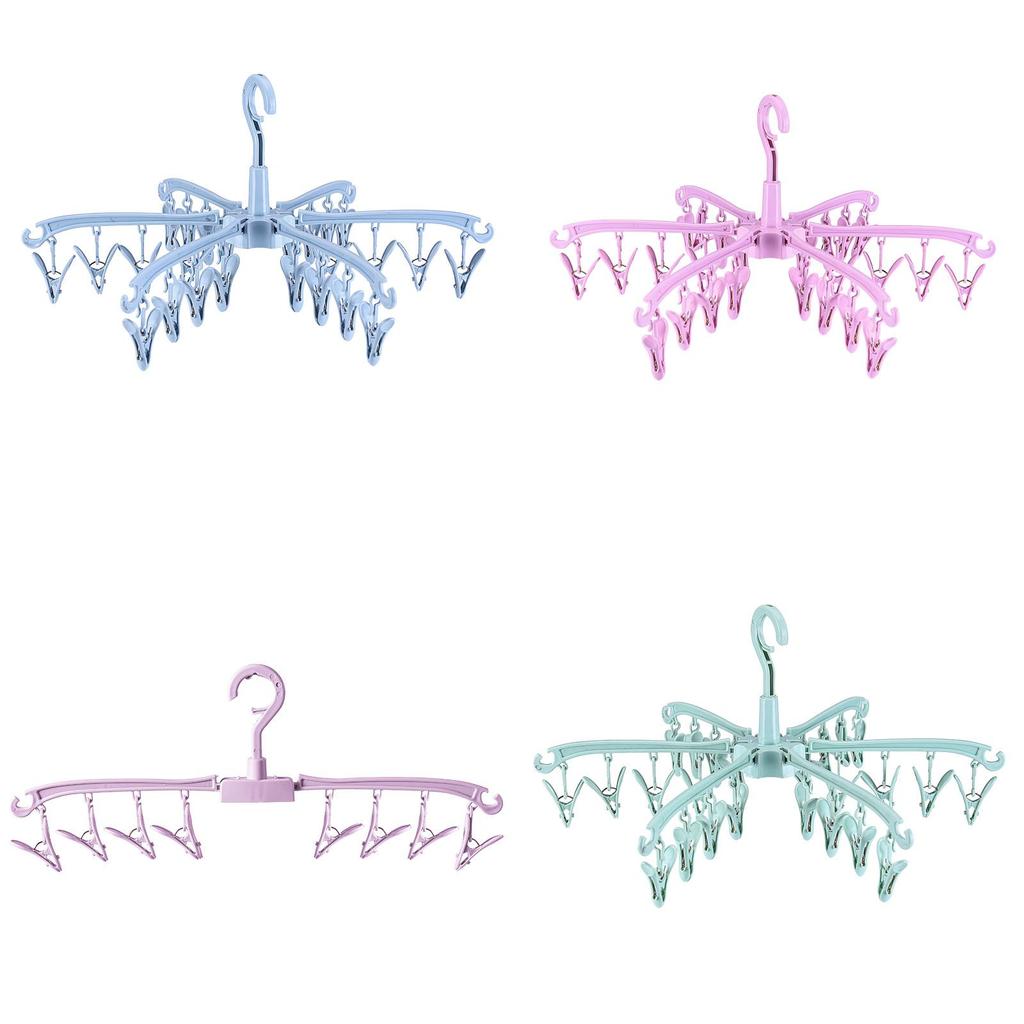Stylish Plastic Pants Hanger With 24 Clips For Closet Organization And Space Saving