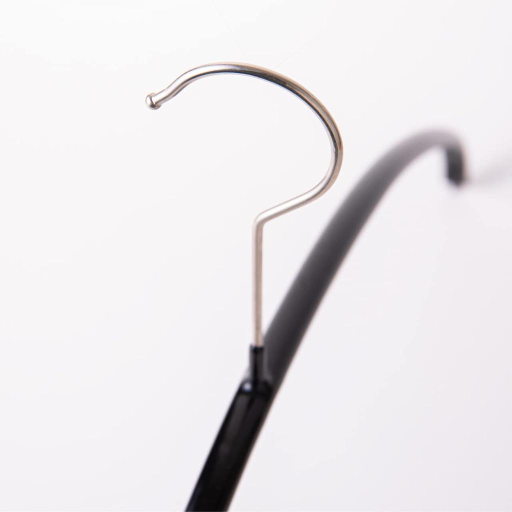 MAWA Economic 40 Hangers of Round Hangers with Rotating Ideal for and X X Cm X X Model (Set 20, Black) Slim, Space-Saving, Non-Slip 360° Hooks,