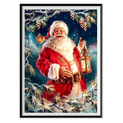 5D Diamantmalerei Vollständiger Diamant Weihnachtsmann Runder Diamant Mosaikmuster Heimdekoration DIY Handgefertigt