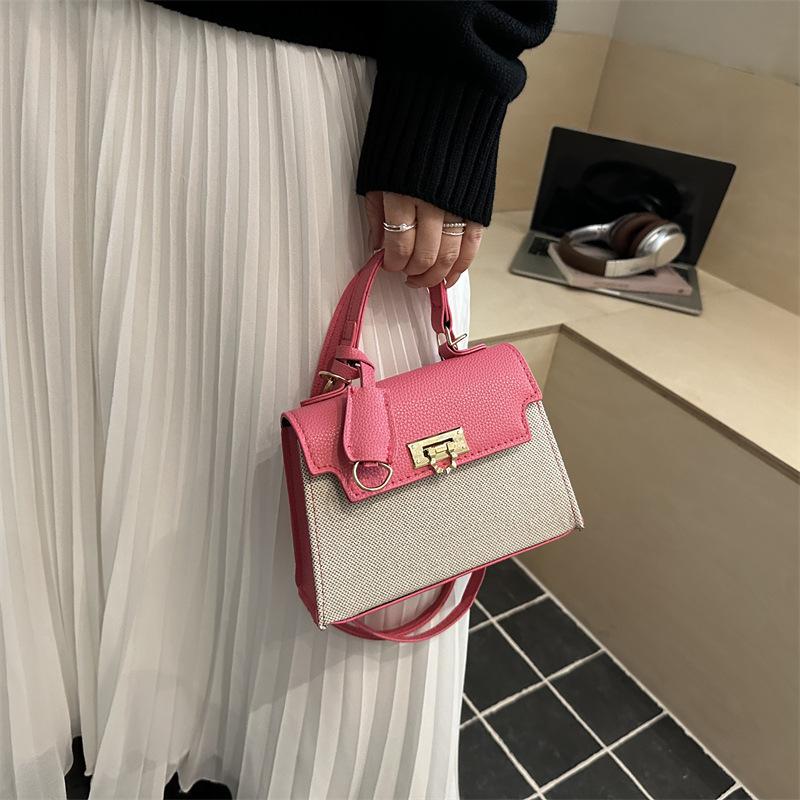 High Quality Retro Versatile Women'S Shoulder Tote Bag Color-Blocked Crossbody Bag Fashion Handbag Commuter Bag Girl Purse Gifts