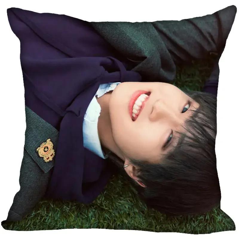 New Han Jisung KPOP Pillow Cover Bedroom Home Office Decorative Pillowcase Square Zipper Pillow Cases 45X45CM Satin Soft No Fade