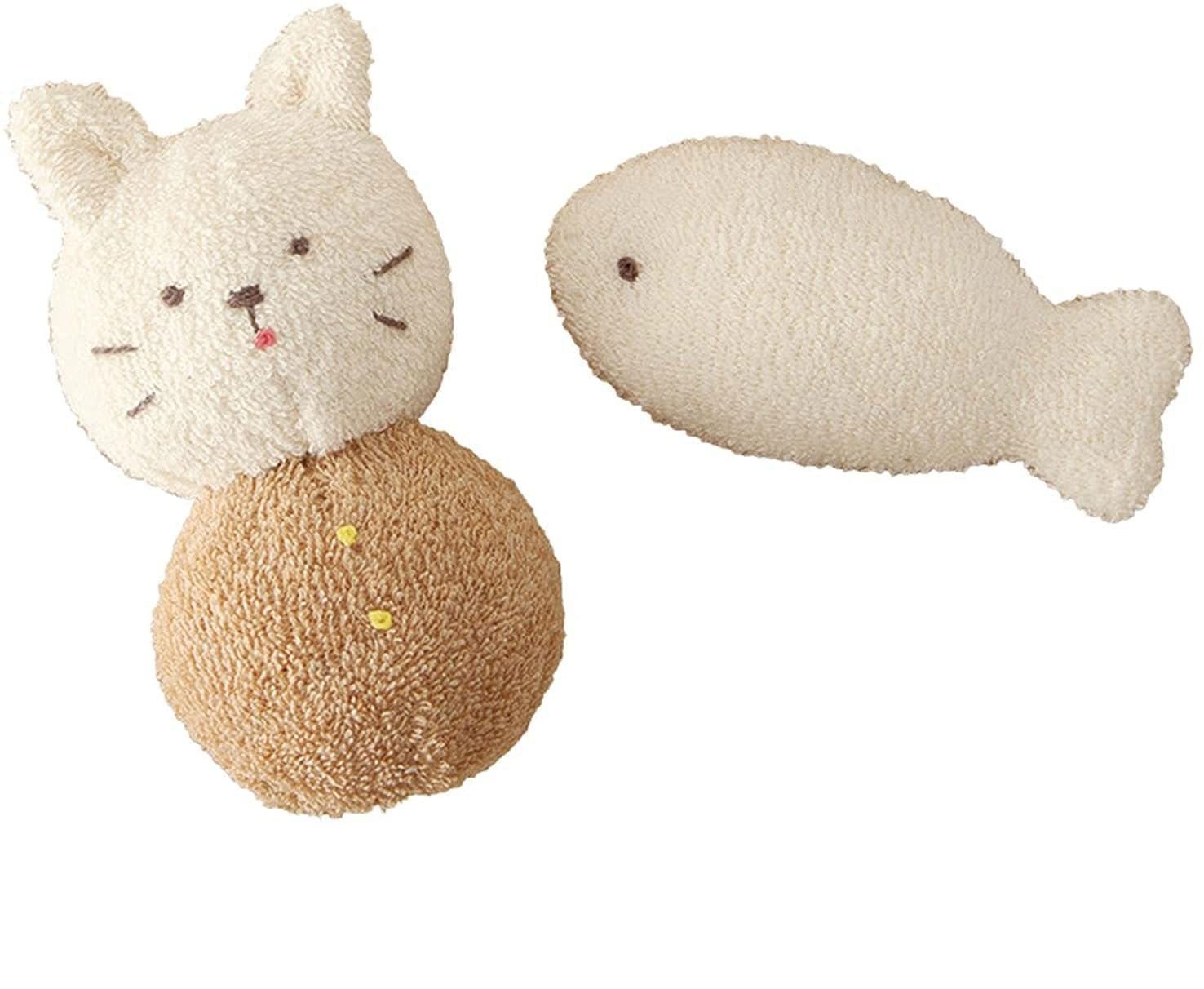 

Hamanaka Погремушка котенка и живой рыбки H434-539
