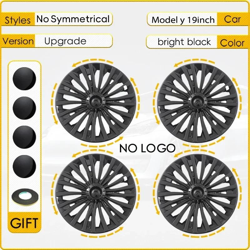 4PCS Hub Cap Performance Replacement Wheel Cap Automobile Full Rim Cover Accessories for Tesla Model Y 2018-2023 Hubcap 19 Inch