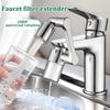 1080° Rotation Faucet Filter Aerator Robotic Arm Faucet Extender Kitchen and Bathroom Splash-proof Water Outlet