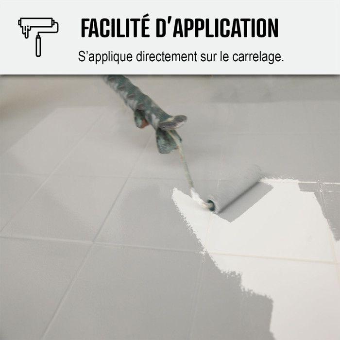 Peinture Carrelage cuisine, Salle de bain: ARCAPOXY CARRELAGE 2.5 kg (jusqu'à 25 m² en 2 couches) - Blanc - RAL 9003