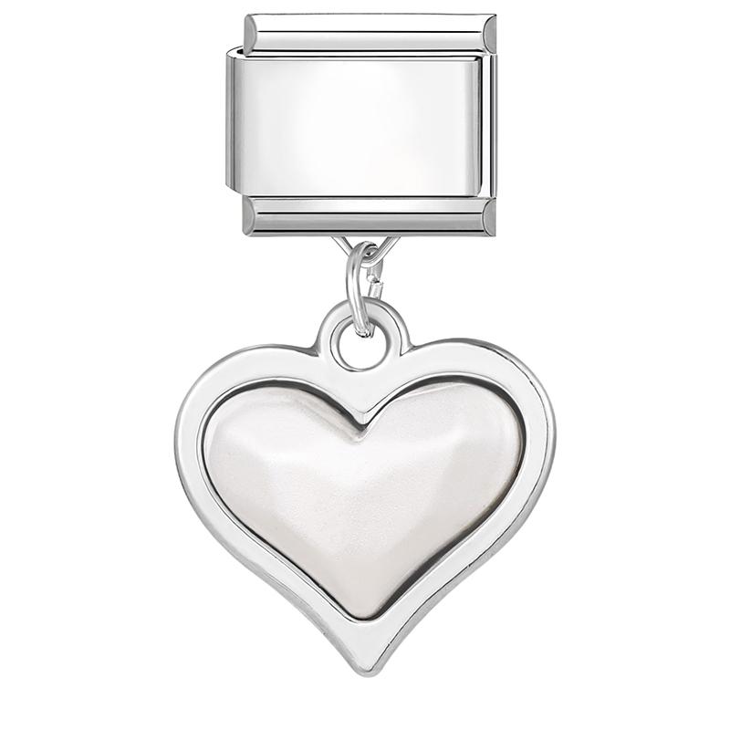 New Bow Crown Butterfly Heart Key Cherry Pendant Italian Charm Link Stainless Steel Fit 9MM Bracelet Women Men DIY Making Gifts