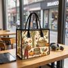 Vintage Fall Farm Harvest Printed Tote Bag Casual Daily Handbag for Shopping Travel Outdoor Use