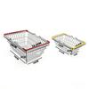 Metal Wire Storage Baskets with Anti-Slip Colorful Handles Space Saving Organizer Bins for Home Office Pantry Shelves