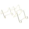3 Pcs Wire Plate Stand Gold Simple Stylish Geometric Design Rust Resistant Wire Plate Stand Holder Easel Display