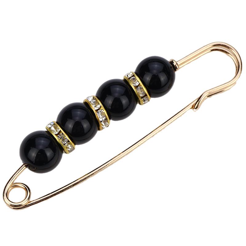 Pearl Anti-Exposure Brooch: Women's Waist-Cinching Pin & Clothing Decoration
